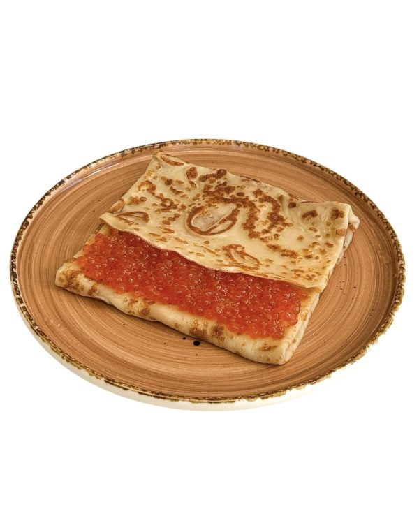 Блин с красной икрой